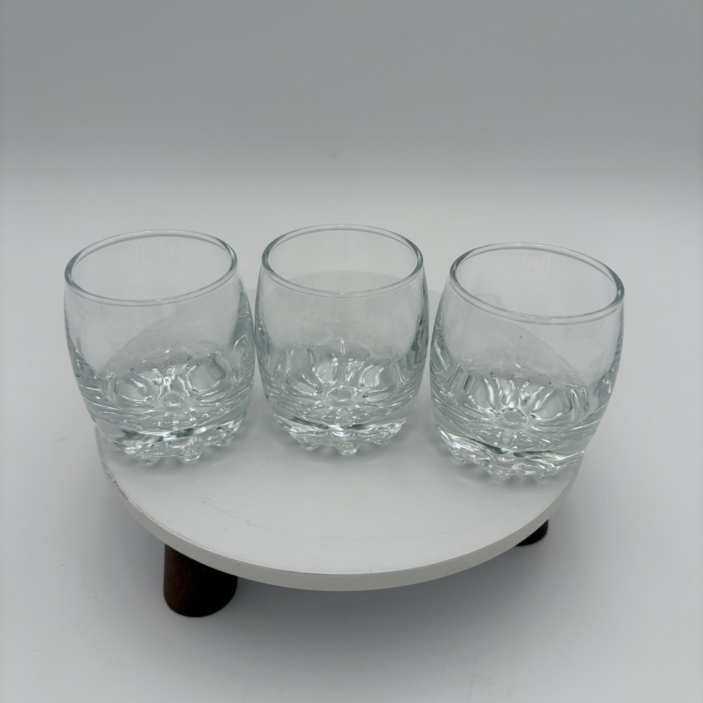 Set of 3 Bormioli Rocco Galassia Shot Glasses 2.25" Made‎ In Italy 2oz